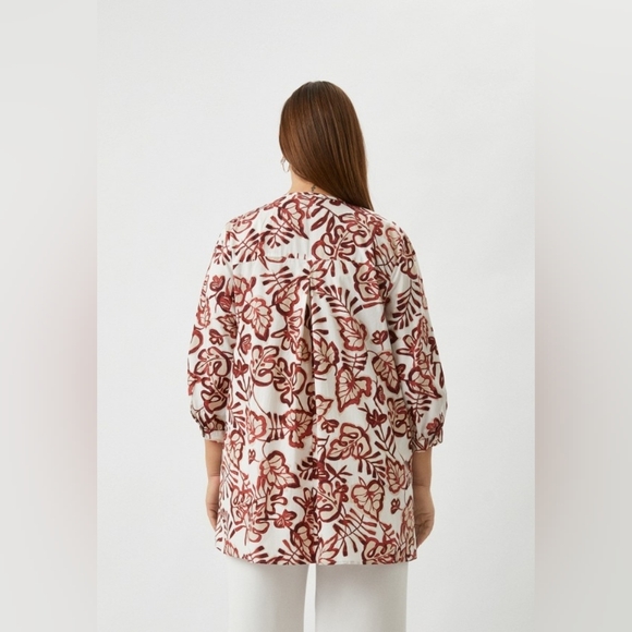 PERSONA By MARINA RINALDI Floral Print Women's Top. - Picture 3 of 14